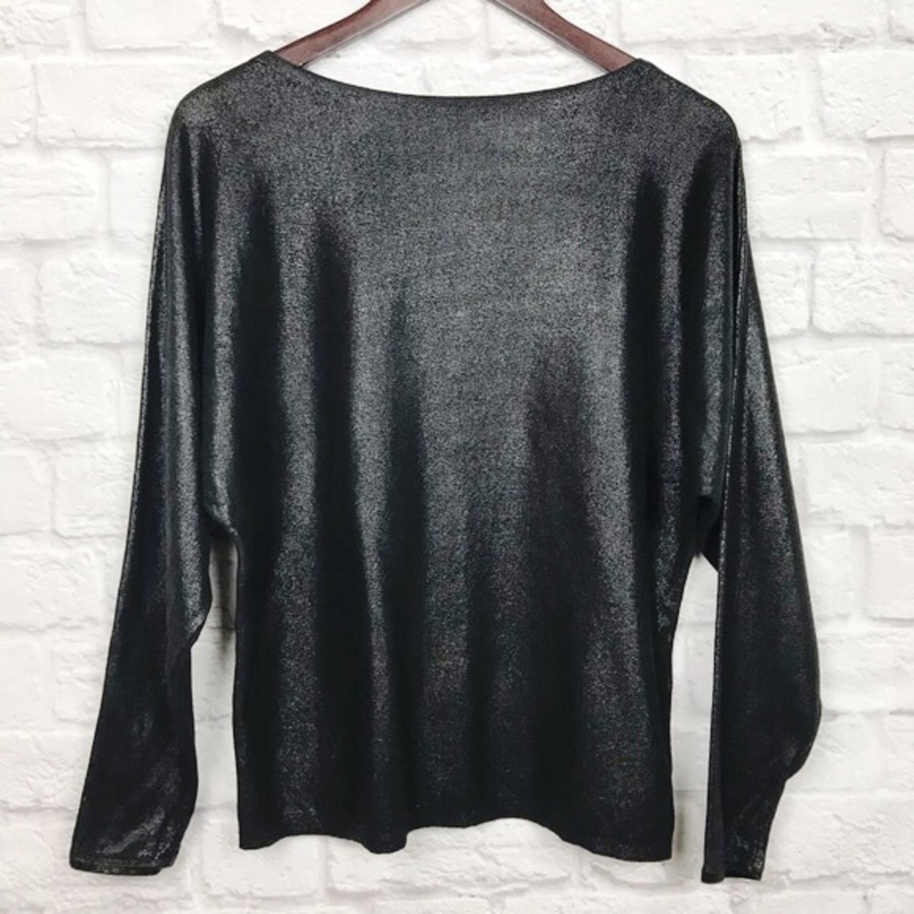 Lauren Ralph Lauren modal black top bat wing sleev